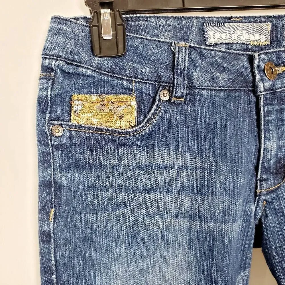 Levi's Girls Size 14 Embellished Pocket Jeans
